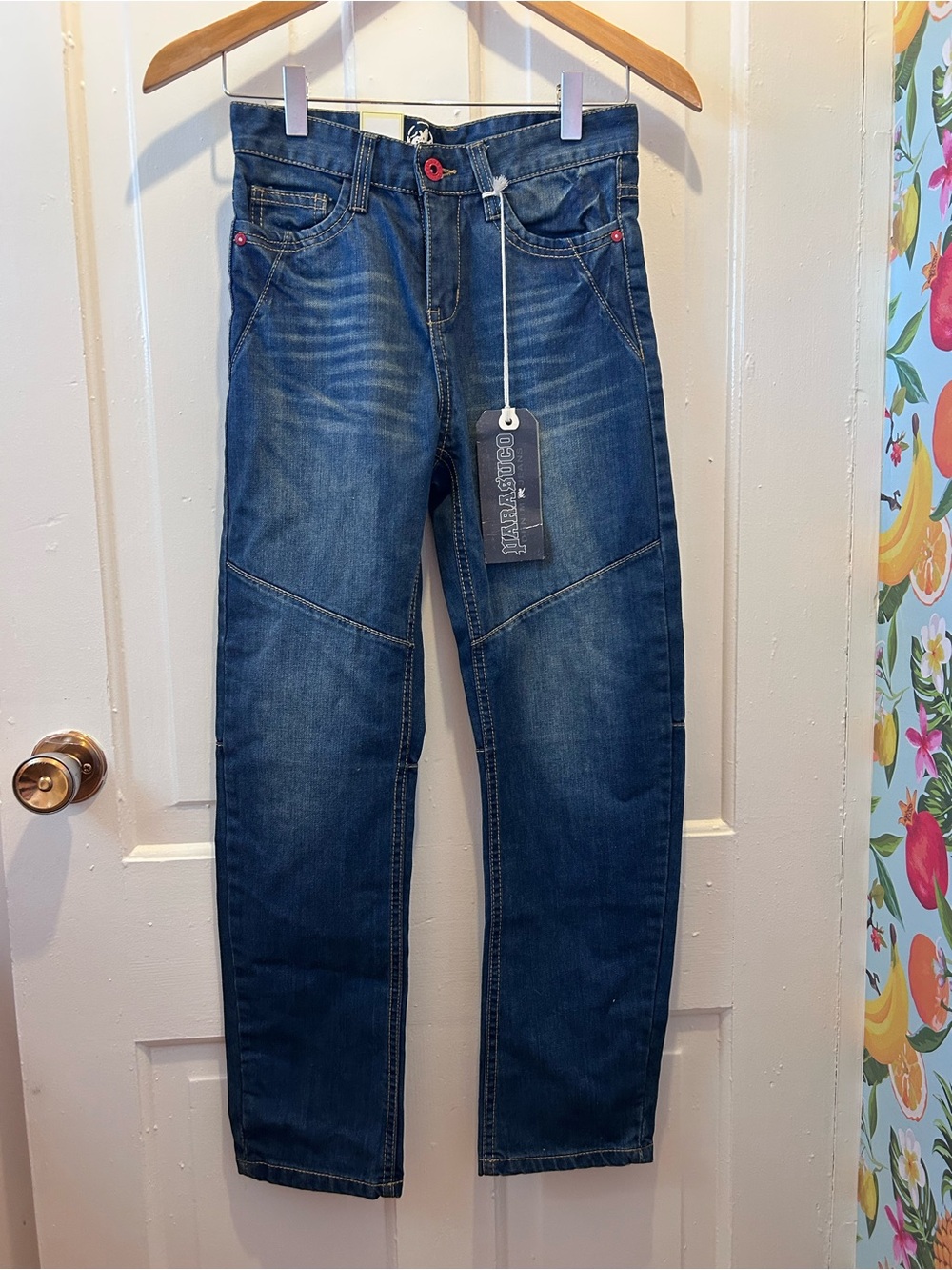 NWT Parasuco Boys Skinny Leg Blue Denim Jeans - Size 10 Vintage